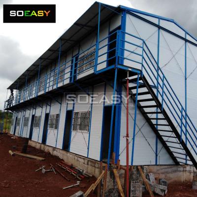 Rumah Struktur Keluli Dalam Panel Sandwic Tapak Pembinaan Untuk Rumah K pasang siap dinding
