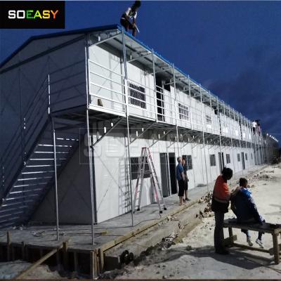 Rangka Keluli Kem Buruh Jenis Terendah Dan Dinding Panel Sandwic Di Tapak Pembinaan Harga Rumah K pasang siap