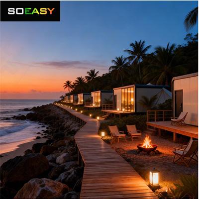 Rumah Modular Prefab Mewah Kabin Apple untuk Kehidupan Resort Pesisir