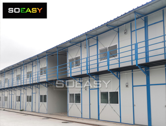 SOEASY Prefab K House Modular Housing Prefabricated Labor Camp Penginapan Pejabat Bilik Mandi Kantin
